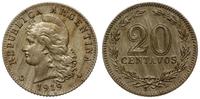 20 centavos 1919, miedzionikiel, delikatna patyn