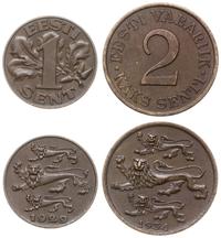 zestaw 2 monet, Tallin, 1 sent 1929 oraz 2 senti