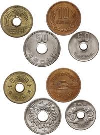 zestaw 4 monet, 50 jenów 1965, 1970, 10 jenów 19
