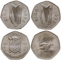 lot 2 x 50 pensów, Dublin, 50 pensów 1983 oraz 5