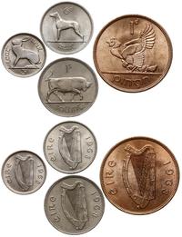 zestaw 4 monet 1968, 1 pens, 3 pensy, 6 pensów o
