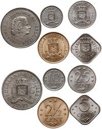 zestaw 5 monet, 2 1/2 centa 1970, 5 centów 1971,