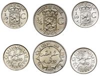 zestaw 3 monet, Utrecht, 1/10 guldena 1942 S, 1/