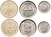zestaw 3 monet, 25 paisa 1957, 5 rupii 1975 (FAO