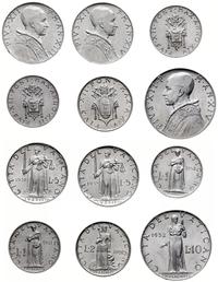 zestaw 6 monet, Rzym, 1 lir oraz 5 lirów z roku 