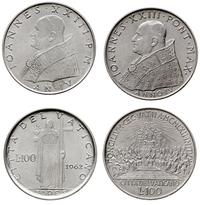 zestaw 2 x 100 lirów 1962, Rzym, stal nierdzewna