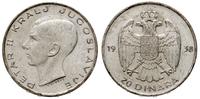 20 dinarów 1938, Paryż, srebro próby 750, KM 23