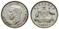 6 pensów 1942 D, Denver, srebro próby 925, piękn