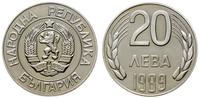 20 lewów 1989, Sofia, biały metal, piękna moneta