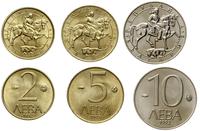 lot 3 monet 1992, Sofia, 2, 5 oraz 10 lewów, mos