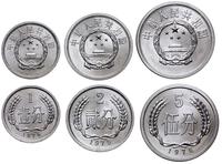 lot 3 monet, 1 fen i 2 feny z roku 1975 oraz 5 f