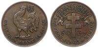 50 centymów 1943, Pretoria, brąz, KM 6