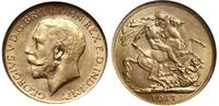 1 funt 1917 P, Perth, złoto, pięknie zachowana m