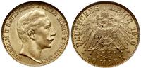 20 marek 1910 A, Berlin, złoto, pięknie zachowan