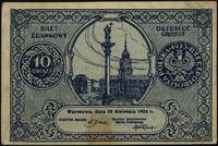 10 groszy 28.04.1924, mała plama oraz nieświeże 