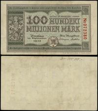 Śląsk, 100.000.000 marek, wrzesień 1923