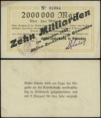 Śląsk, 2.000.000 marek 20.08.1923, przestempleowane na 10.000.000.000 marek 10.19..