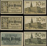 zestaw 3 banknotów, 10 fenigów, numeracja 528, 1