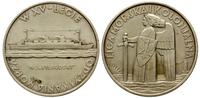 medal 1935, Warszawa, Aw: Okręt w prawo, poniżej