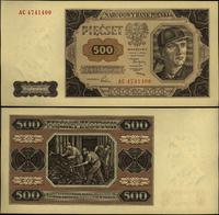500 złotych 1.07.1948, seria AC, rzadkie w tym s