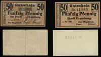 zestaw 2 banknotów, 50 fenigów 01.08.1918, numer