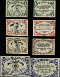 zestaw 4 banknotów, 5 fenigów 11.05.1920, 10 fen