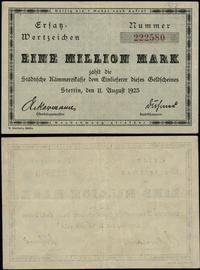 1.000.000 marek 11.08.1923, numeracja 222580, zł