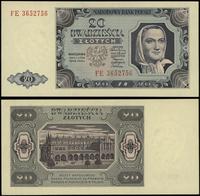 20 złotych 1.07.1948, seria FE, numeracja 365275