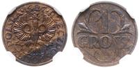 1 grosz 1927, Warszawa, wyśmienita moneta w pude