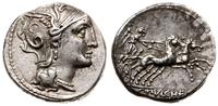 denar 110-109 pne, Rzym, Aw: Głowa Romy w prawo,