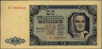 20 złotych 1.07.1948, seria CC, Miłczak 137c