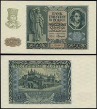 50 złotych 1.03.1940, seria A, numeracja 1624445