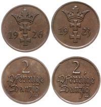Polska, lot 2 x 2 fenigi, 1923, 1926