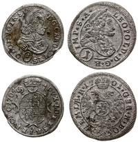 lot 2 monet, krajcar 1701 (Leopold I, mennica Ku