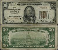 50 dolarów 1929, seria I 00106753 A, brązowa pie