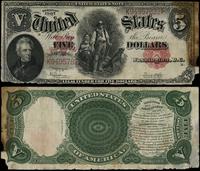 5 dolarów 1907, seria K94957822, czerwona pieczę