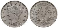 5 centów 1903, Filadelfia, miedzionikiel, rysy w