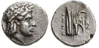 hemidrachma 345-315 pne, Aw: Głowa Apollo w praw