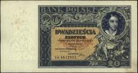 20 złotych 20.06.1931, seria DH, bardzo ładnie z