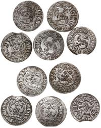 zestaw 5 x szeląg, Ryga, 1615, 1616, 1617, 1618 