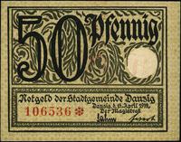 50 fenigów 15.04.1919, Gdańsk, na stronie odwrot