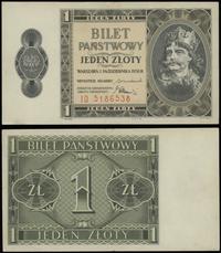 1 złoty 1.10.1938, seria ID, numeracja 5186538, 