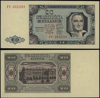 20 złotych 1.07.1948, seria FC, numeracja 463539
