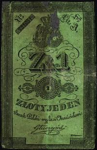 1 złoty 1831, bardzo zniszczony, po konserwacji,