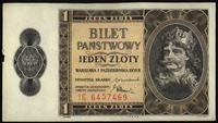 1 złoty 1.10.1938, seria  IG, małe ubytki papier