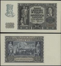 20 złotych 1.03.1940, seria L, numeracja 3084681