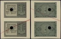2 x 1 złoty 1.08.1941, bez oznaczenia serii i nu