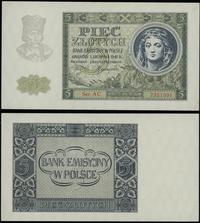 5 złotych 1.08.1941, seria AC, numeracja 7351991