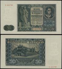 50 złotych 1.08.1941, seria E, numeracja 2151790