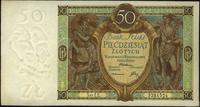 50 złotych 1.09.1929, Ser. E E. , bardzo ładny a